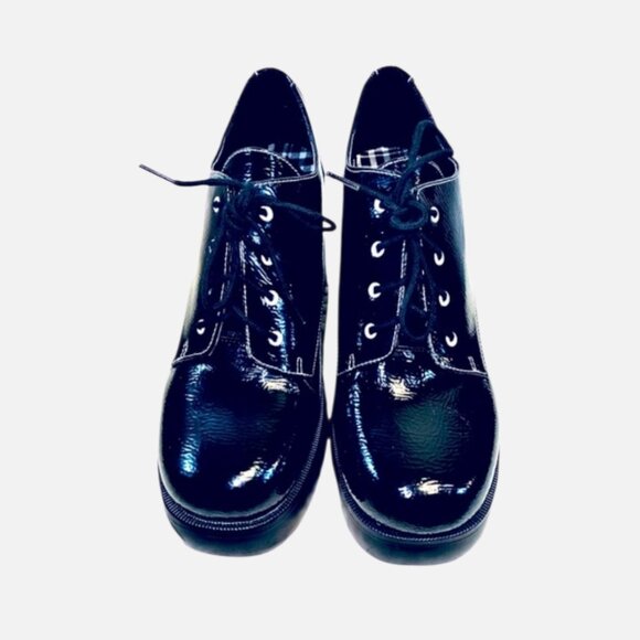 DIRTY LAUNDRY Glossy Derby Oxfords Academia Shoes - Picture 11 of 12